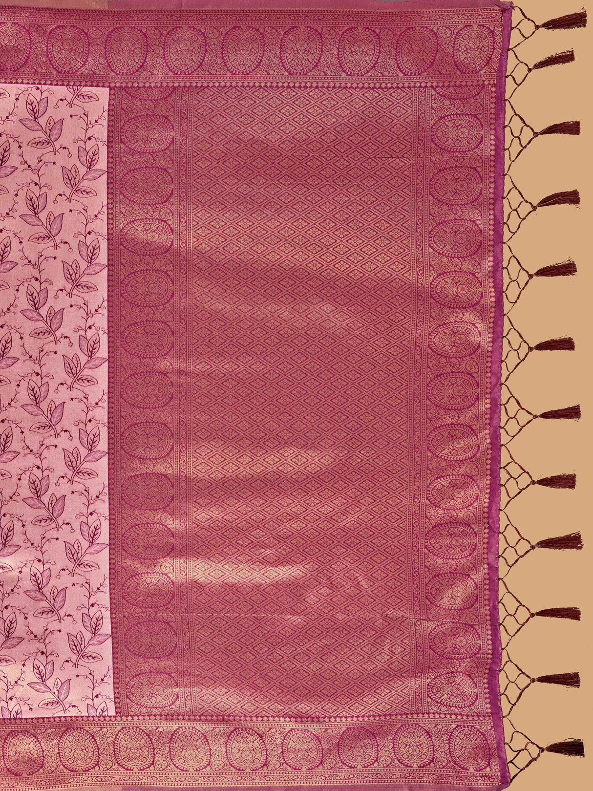 Mimosa Women's Woven Design Banarasi Art Silk Saree With Blouse Piece : SA00001274PNKFREE