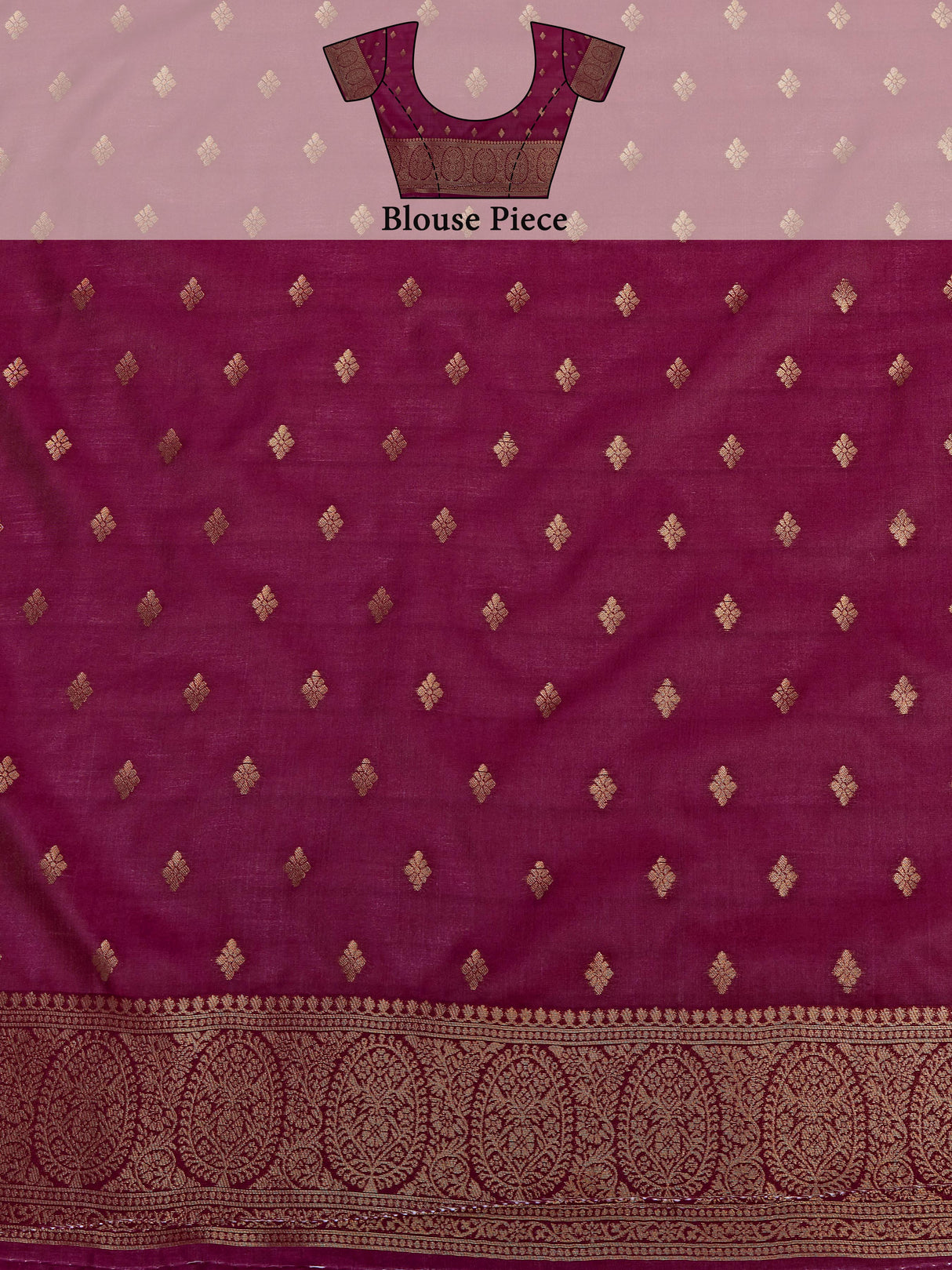 Mimosa Women's Woven Design Banarasi Art Silk Saree With Blouse Piece : SA00001274PNKFREE