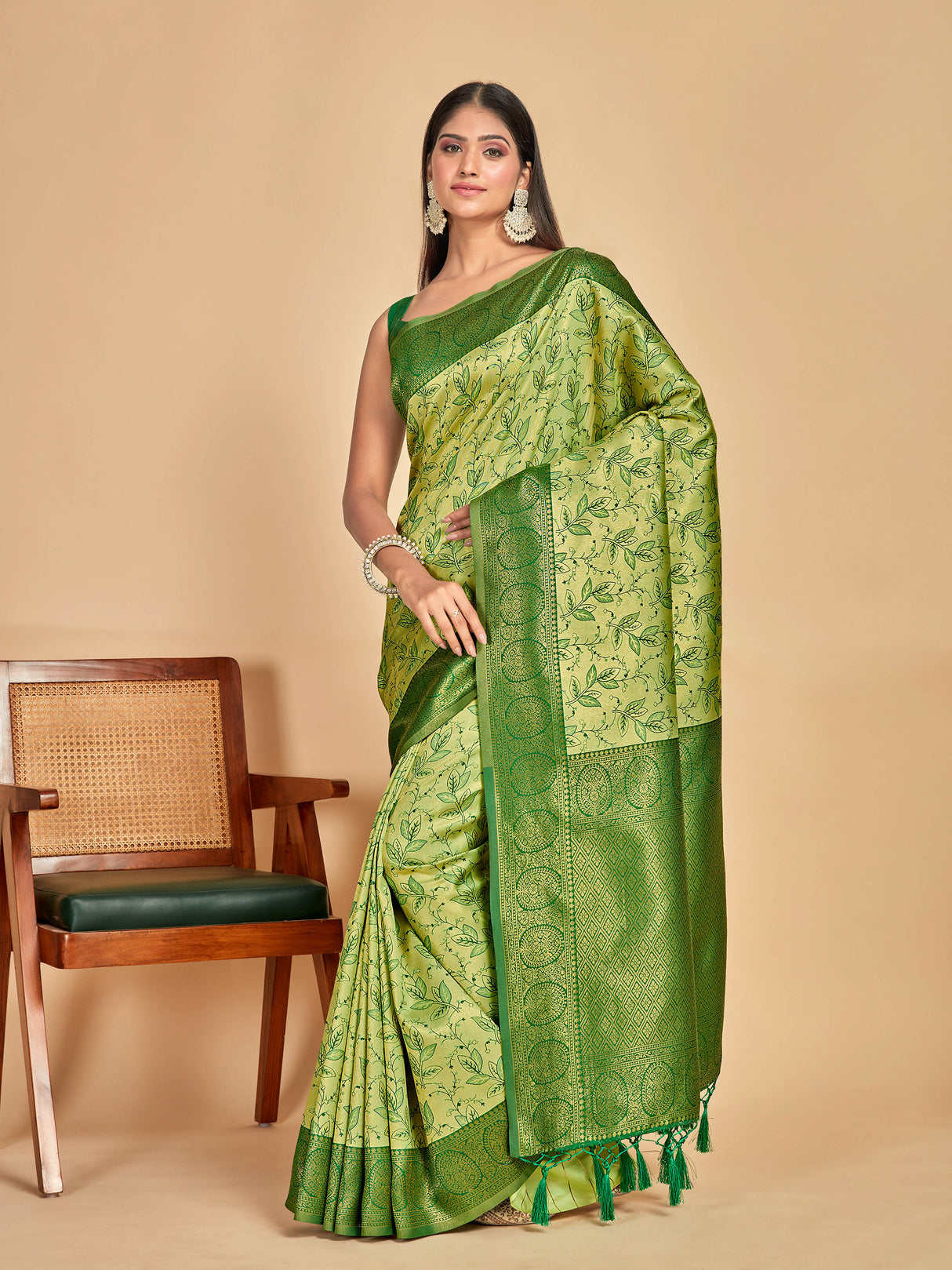 Mimosa Women's Woven Design Banarasi Art Silk Saree With Blouse Piece : SA00001274PSFREE
