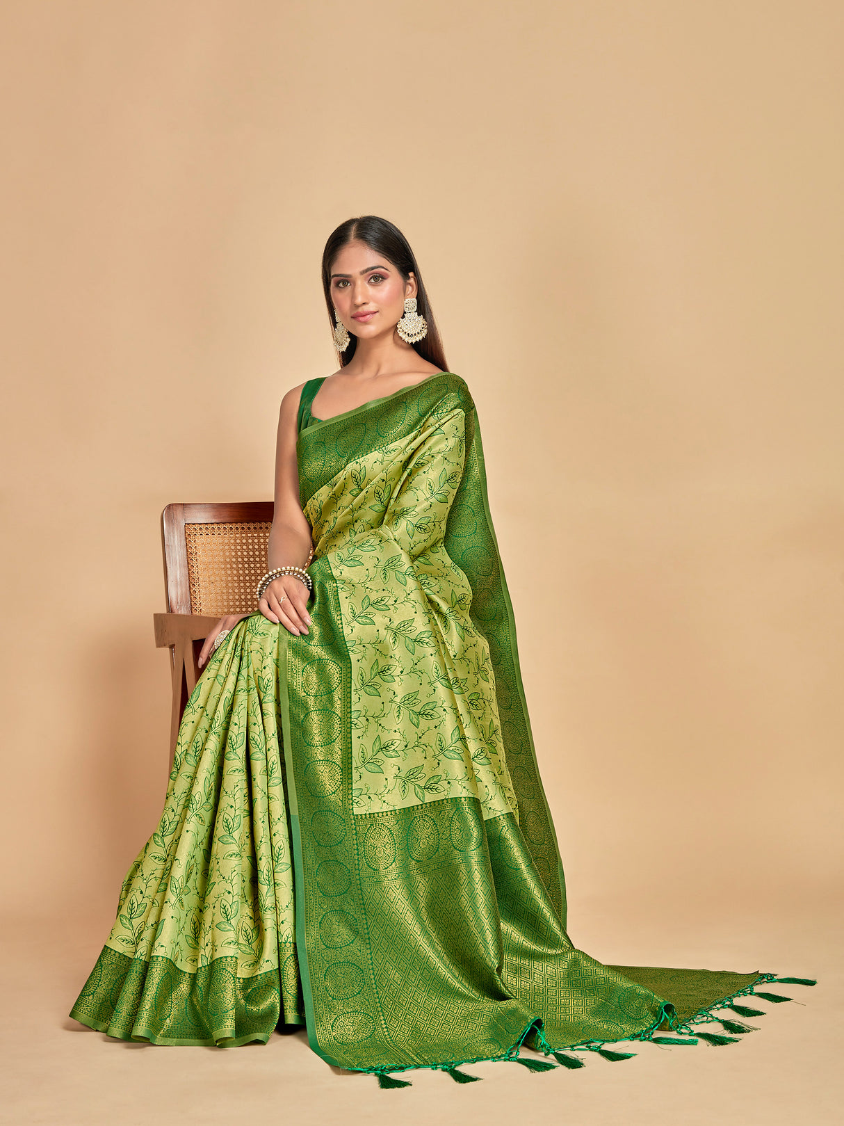 Mimosa Women's Woven Design Banarasi Art Silk Saree With Blouse Piece : SA00001274PSFREE