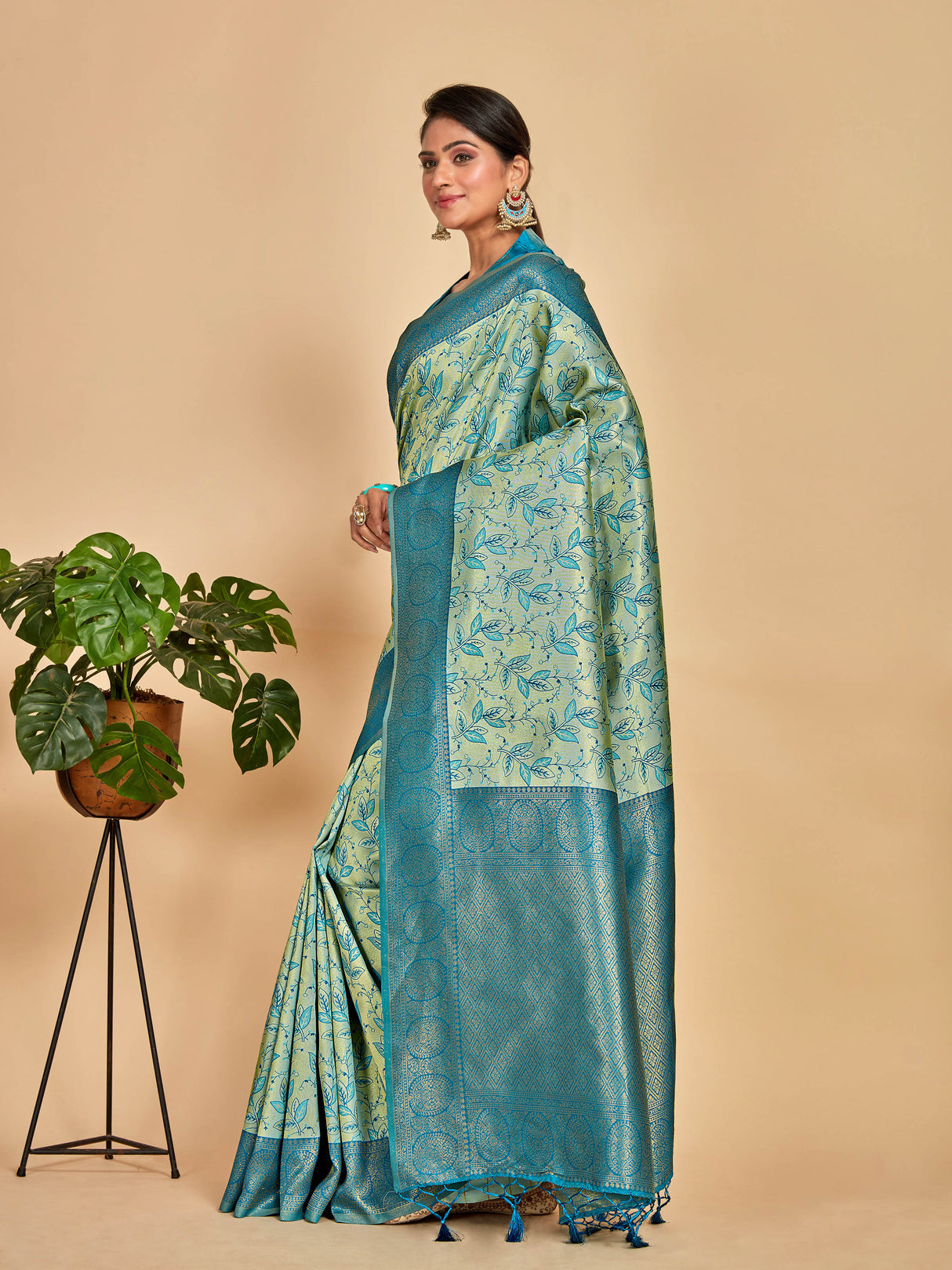 Mimosa Women's Woven Design Banarasi Art Silk Saree With Blouse Piece : SA00001274SFFREE