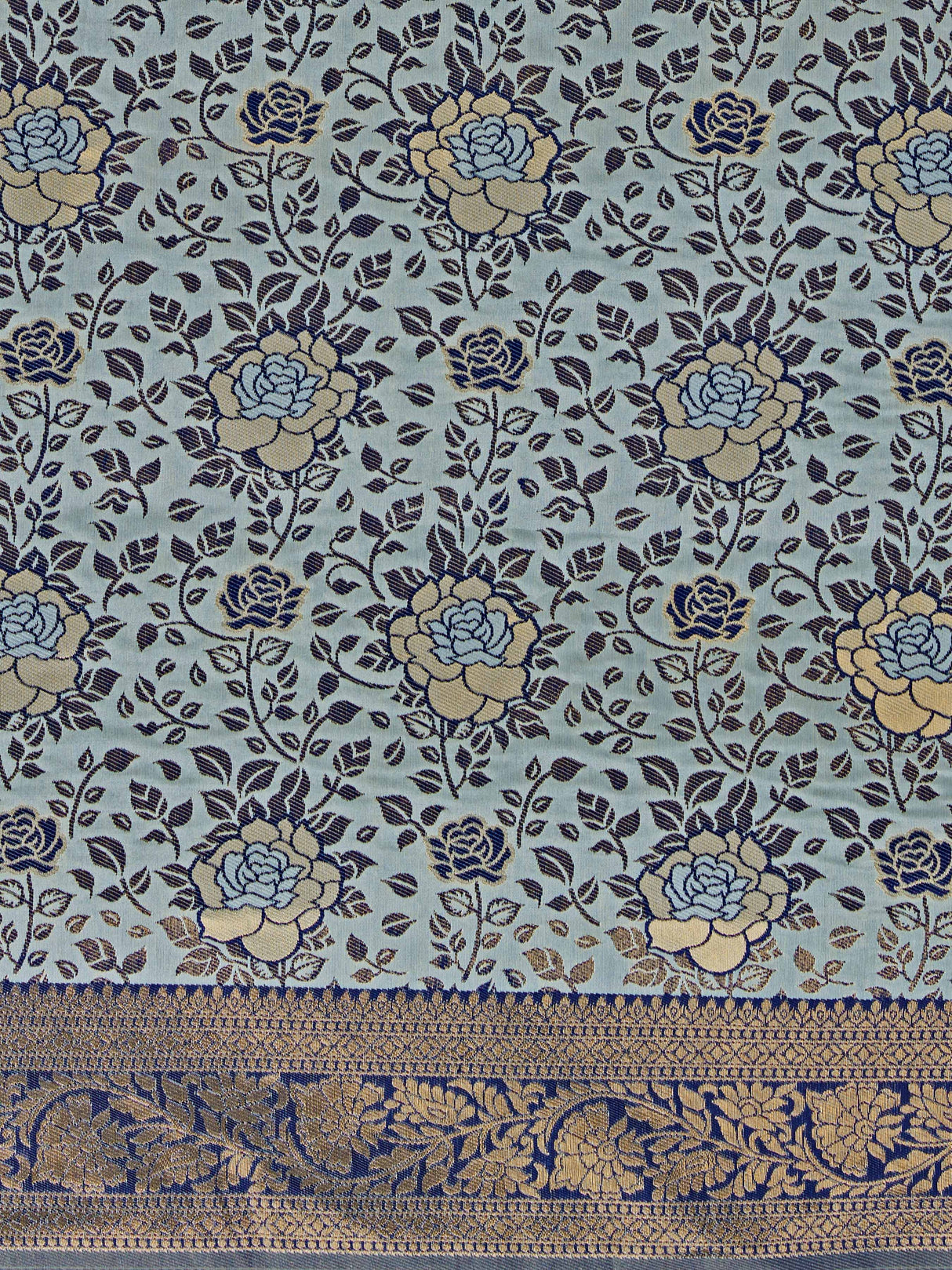 Mimosa Women's Woven Design Banarasi Art Silk Saree With Blouse Piece : SA00001275GYFREE