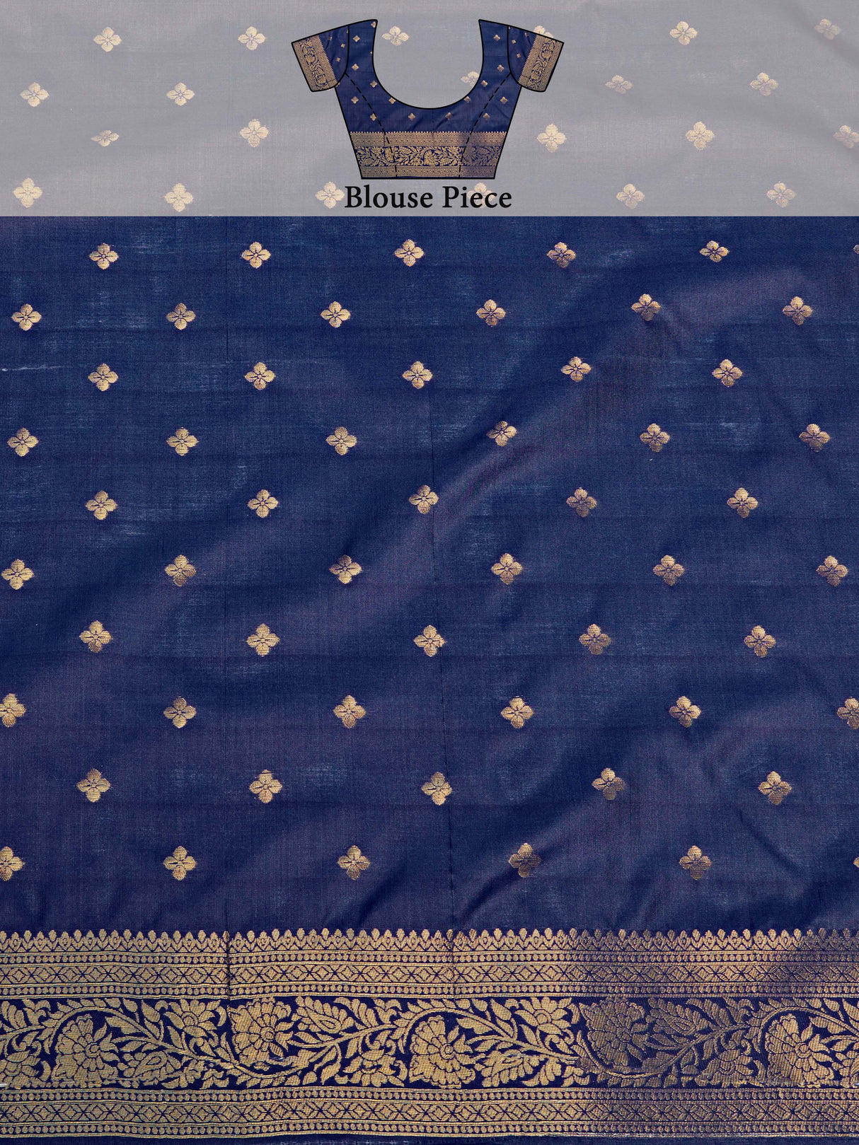 Mimosa Women's Woven Design Banarasi Art Silk Saree With Blouse Piece : SA00001275GYFREE