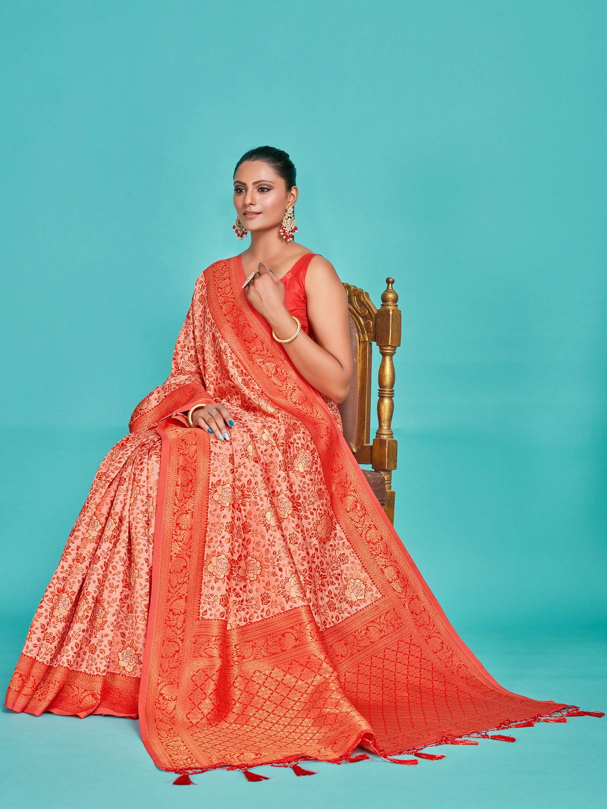 Mimosa Women's Woven Design Banarasi Art Silk Saree With Blouse Piece : SA00001275PCFREE