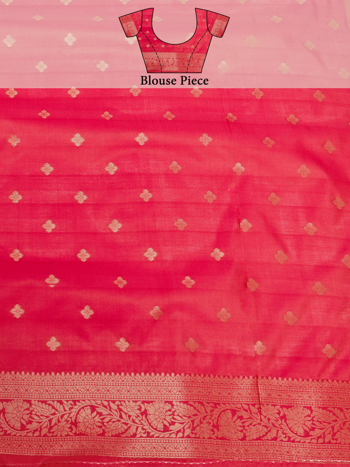 Mimosa Women's Woven Design Banarasi Art Silk Saree With Blouse Piece : SA00001275PNKFREE