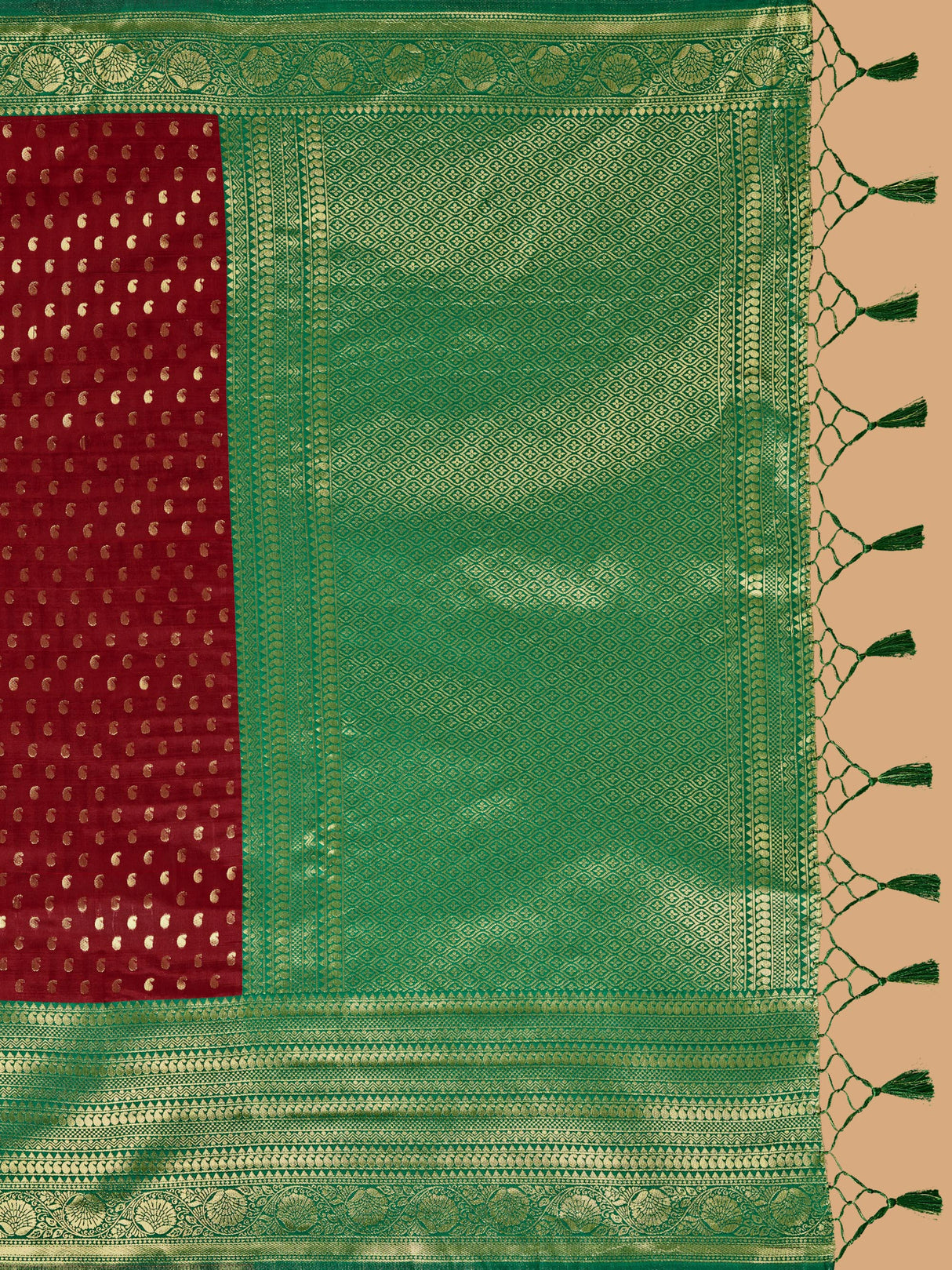 Mimosa Women's Woven Design Kanjivaram Art Silk Saree With Blouse Piece : SA00001276MRFREE