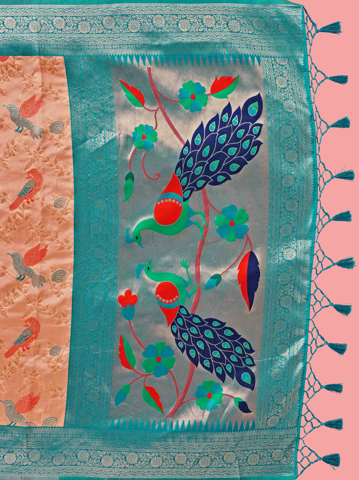 Mimosa Women's Woven Design Banarasi Lenin Saree With Blouse Piece : SA00001281PCFREE