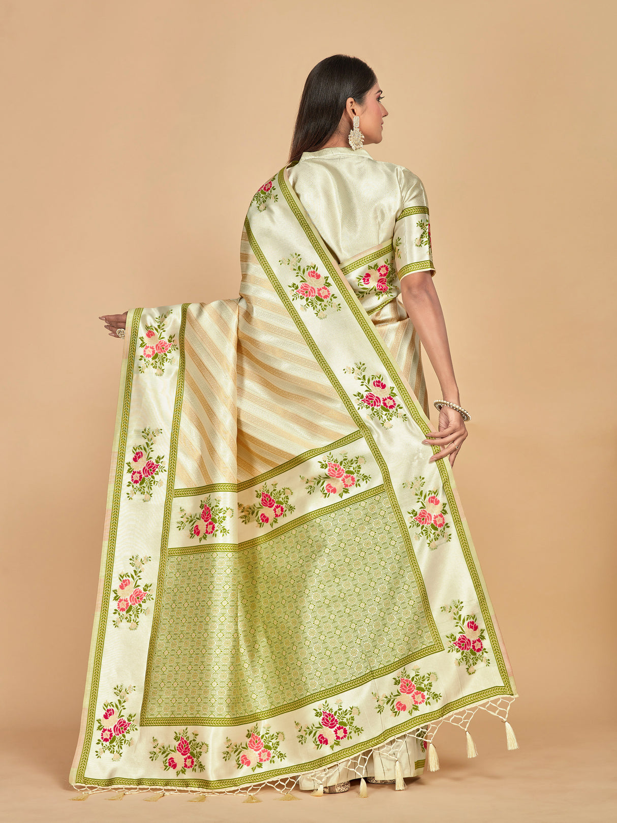 Mimosa Women's Woven Design Banarasi Art Silk Saree With Blouse Piece : SA00001282HWFREE