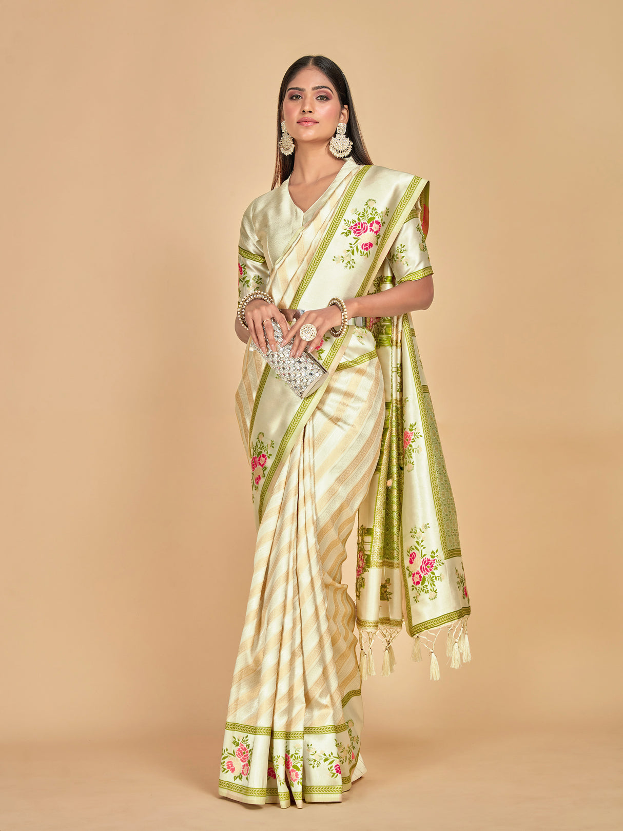 Mimosa Women's Woven Design Banarasi Art Silk Saree With Blouse Piece : SA00001282HWFREE