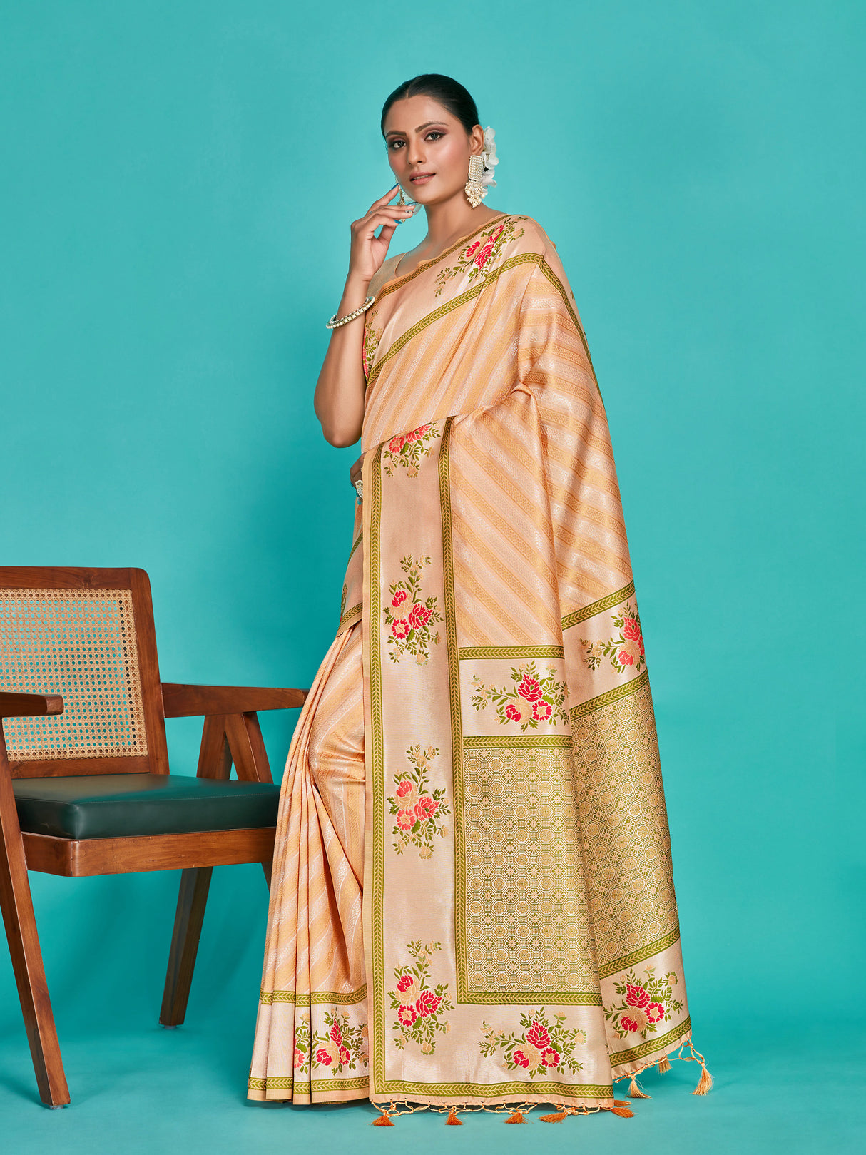 Mimosa Women's Woven Design Banarasi Art Silk Saree With Blouse Piece : SA00001282PCFREE