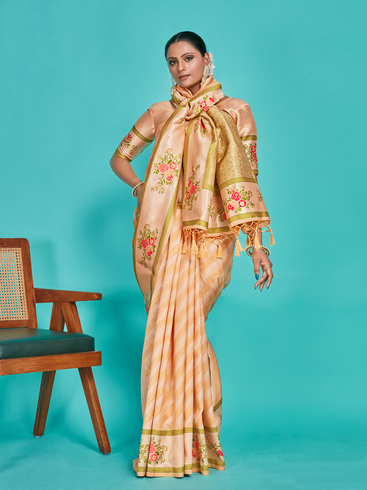 Mimosa Women's Woven Design Banarasi Art Silk Saree With Blouse Piece : SA00001282PCFREE