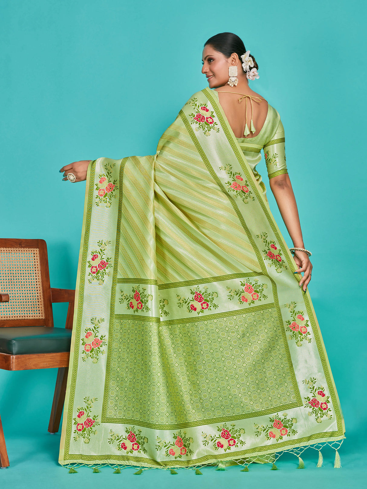 Mimosa Women's Woven Design Banarasi Art Silk Saree With Blouse Piece : SA00001282PSFREE