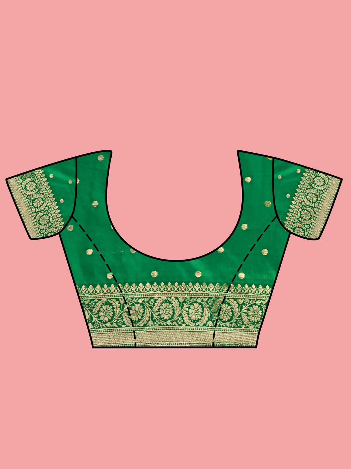 Mimosa Women's Woven Design Banarasi Linen Saree With Blouse Piece : SA00001284GRNFREE