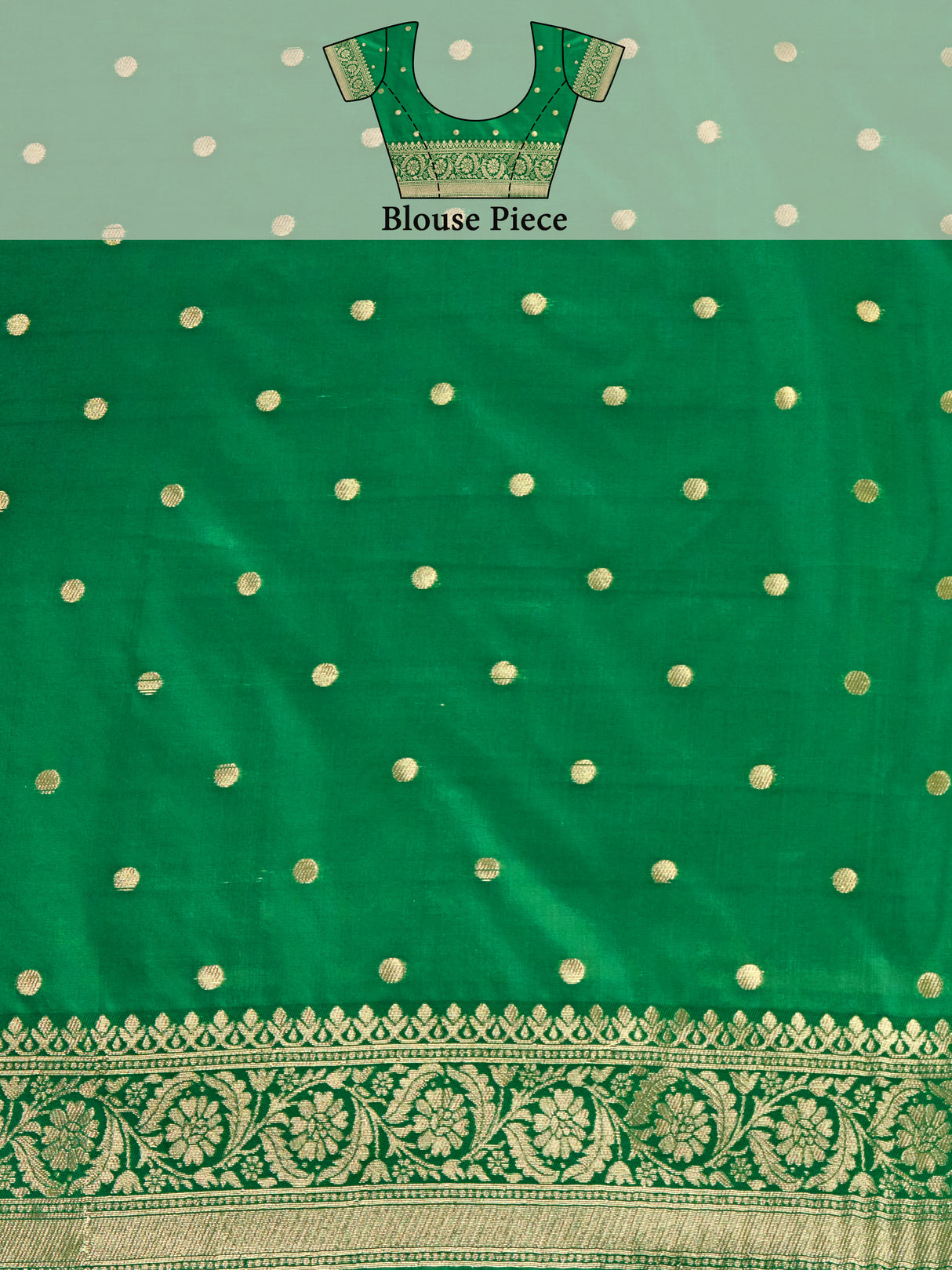 Mimosa Women's Woven Design Banarasi Linen Saree With Blouse Piece : SA00001284GRNFREE