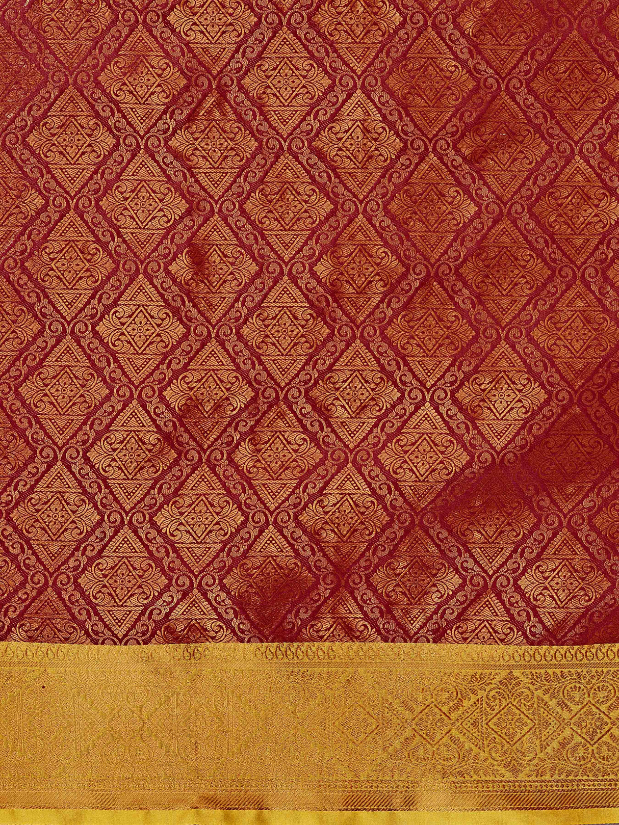 Mimosa Women's Woven Design Kanjivaram Art Silk Saree With Blouse Piece : SA00001289MRFREE