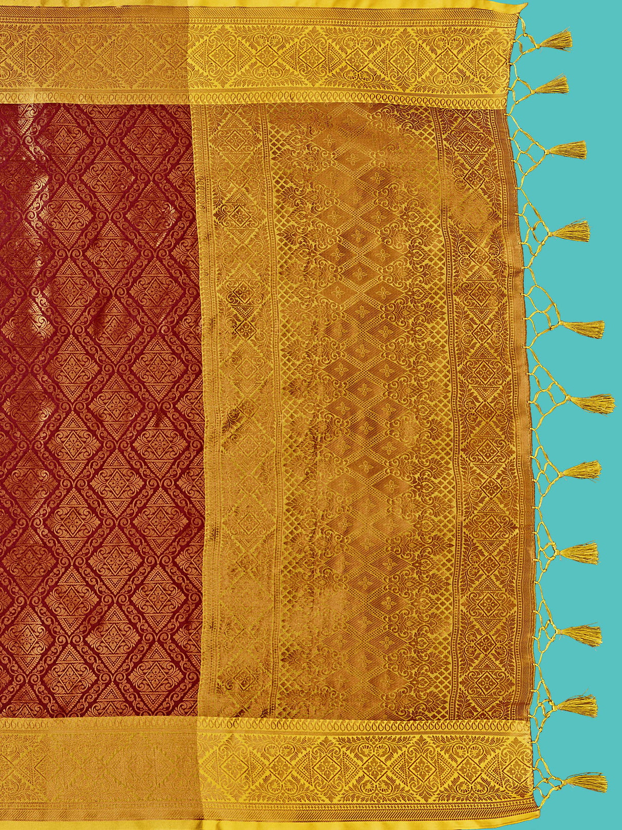 Mimosa Women's Woven Design Kanjivaram Art Silk Saree With Blouse Piece : SA00001289MRFREE