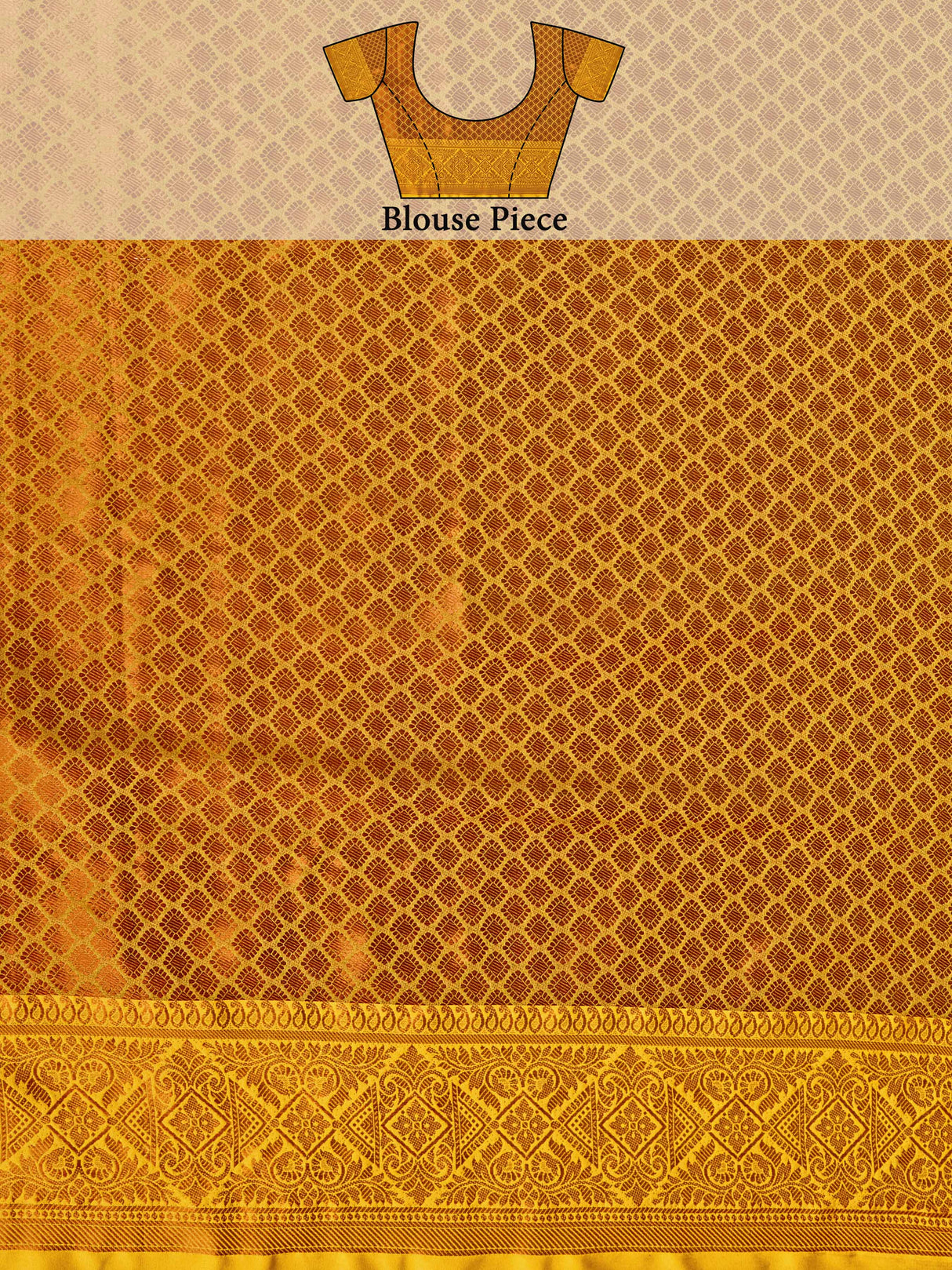 Mimosa Women's Woven Design Kanjivaram Art Silk Saree With Blouse Piece : SA00001289MRFREE