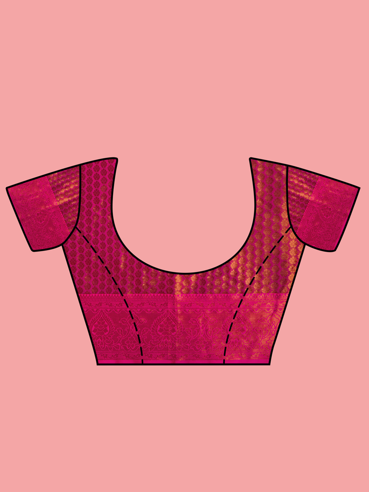 Mimosa Women's Woven Design Kanjivaram Art Silk Saree With Blouse Piece : SA00001291RMFREE