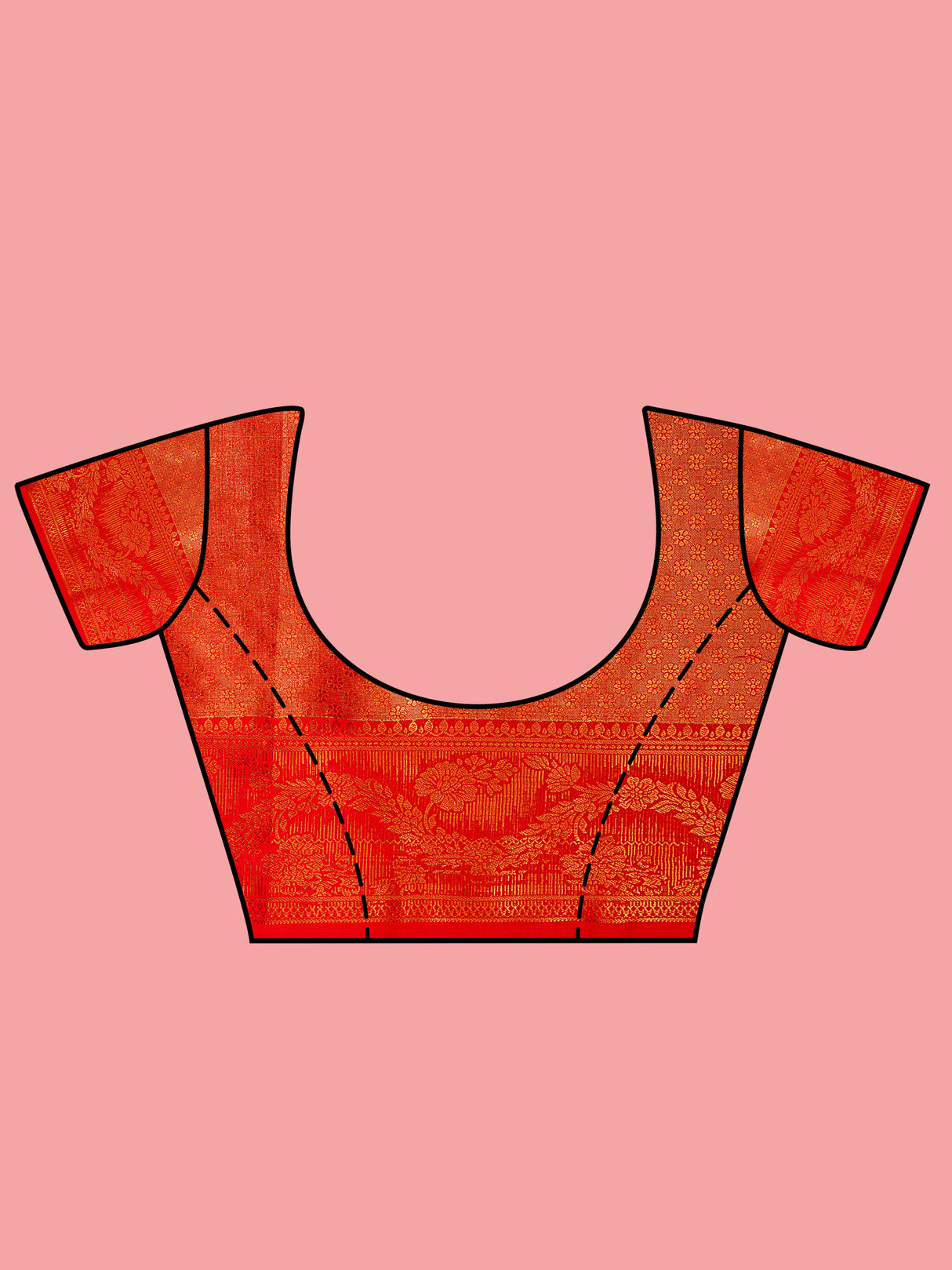 Mimosa Women's Woven Design Kanjivaram Art Silk Saree With Blouse Piece : SA00001294RBFREE