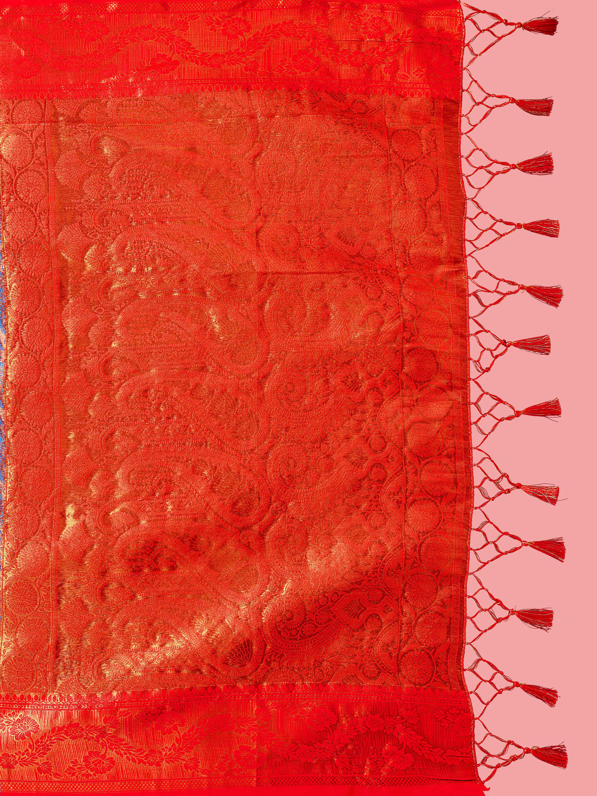 Mimosa Women's Woven Design Kanjivaram Art Silk Saree With Blouse Piece : SA00001294RBFREE