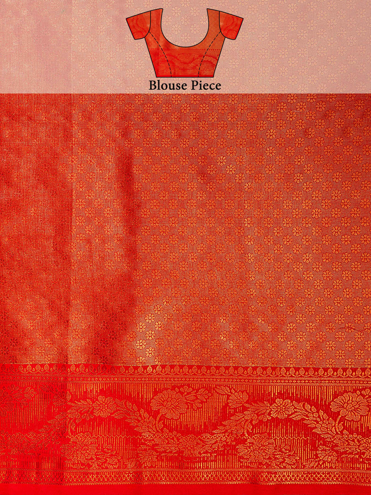 Mimosa Women's Woven Design Kanjivaram Art Silk Saree With Blouse Piece : SA00001294RBFREE