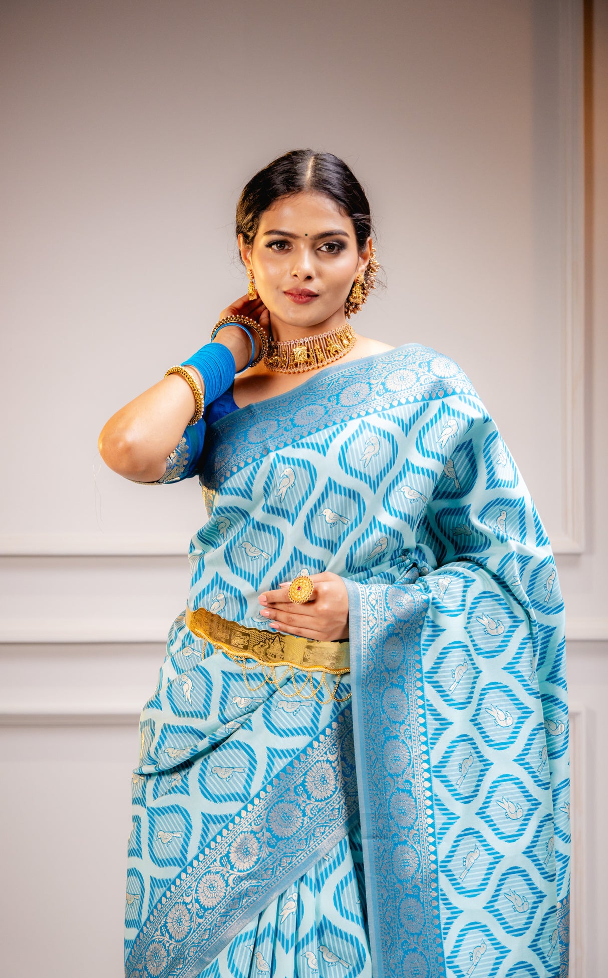 Mimosa Women's Woven Design Banarasi Style Art Silk Saree With Blouse Piece : SA00001588SFFREE