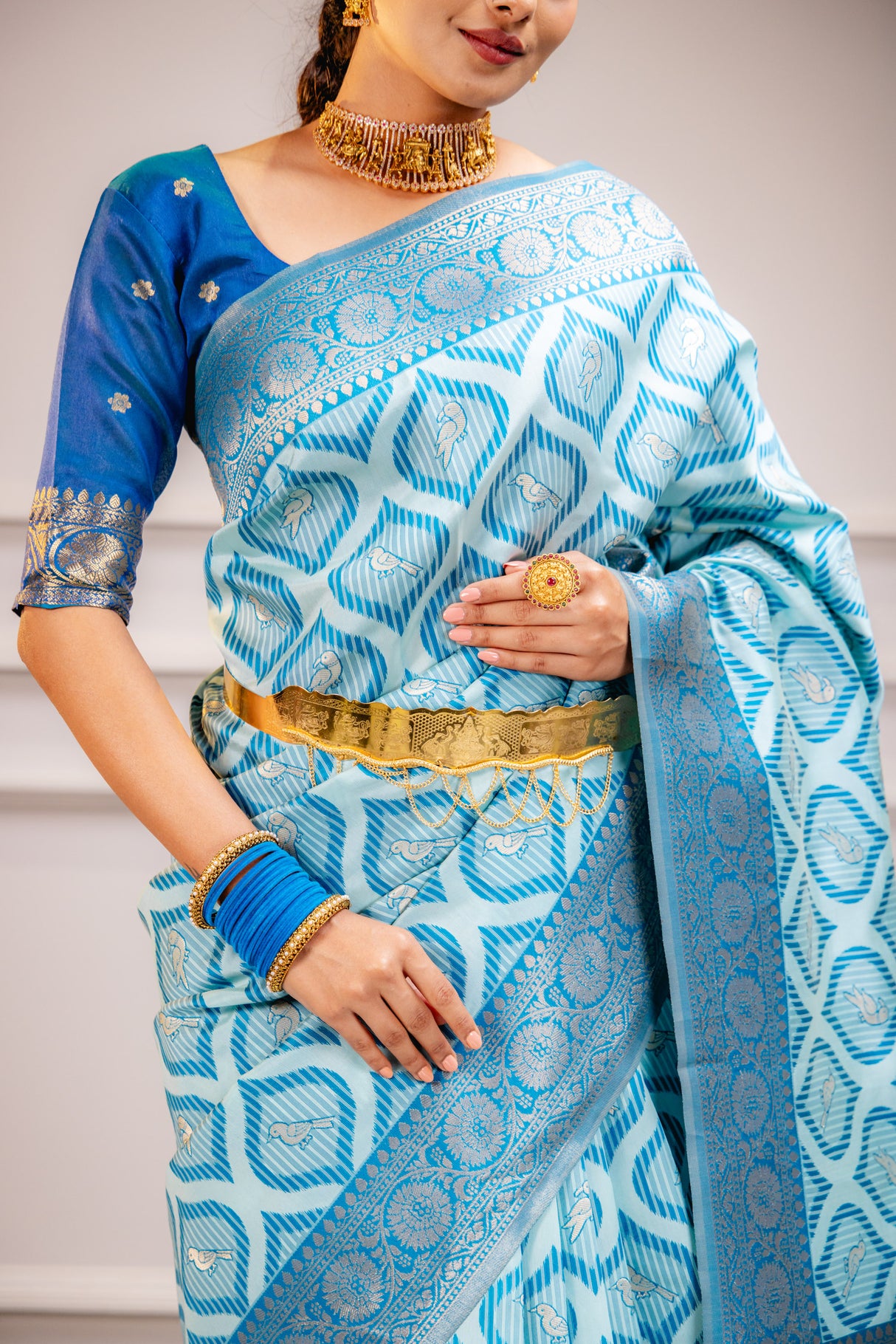 Mimosa Women's Woven Design Banarasi Style Art Silk Saree With Blouse Piece : SA00001588SFFREE