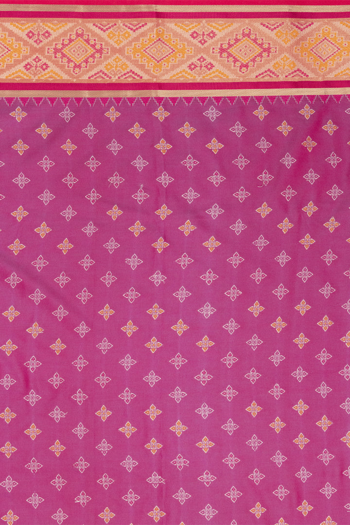 Mimosa Women's Woven Design Patola Style Art Silk Saree With Blouse Piece : SA00001630SFFREE