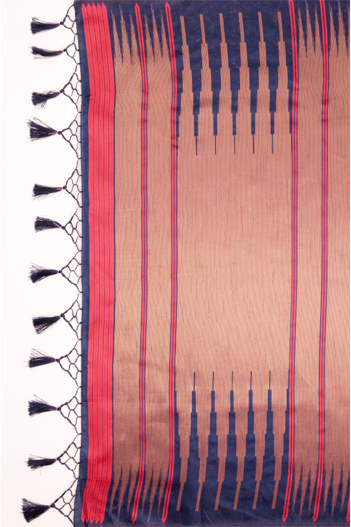 Mimosa Women's Woven Design Kanjivaram Style Art Silk Saree With Blouse Piece : SA00001658BLUFREE