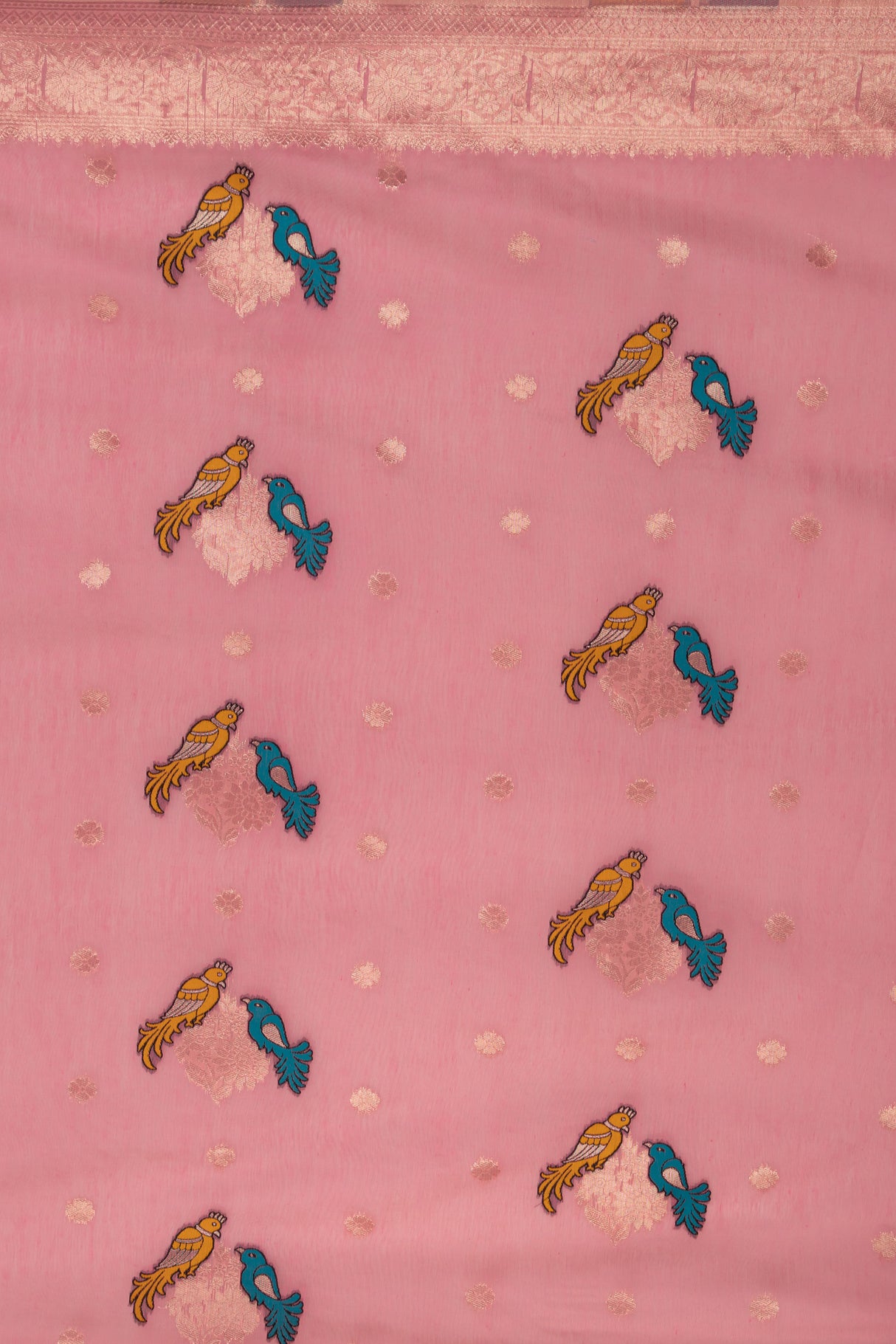 Mimosa Women's Woven Design Banarasi Style Art Silk Saree With Blouse Piece : SA00001739PNKFREE