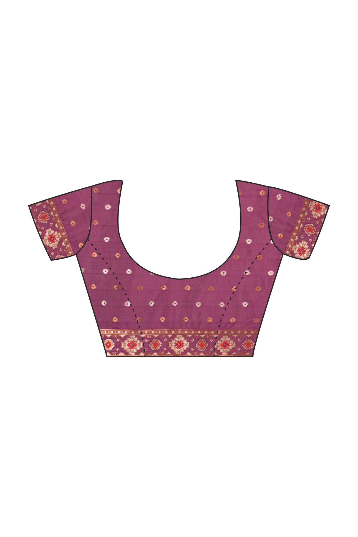 Mimosa Women's Woven Design ikat Style Art Silk Saree With Blouse Piece : SA00001793PNKFREE