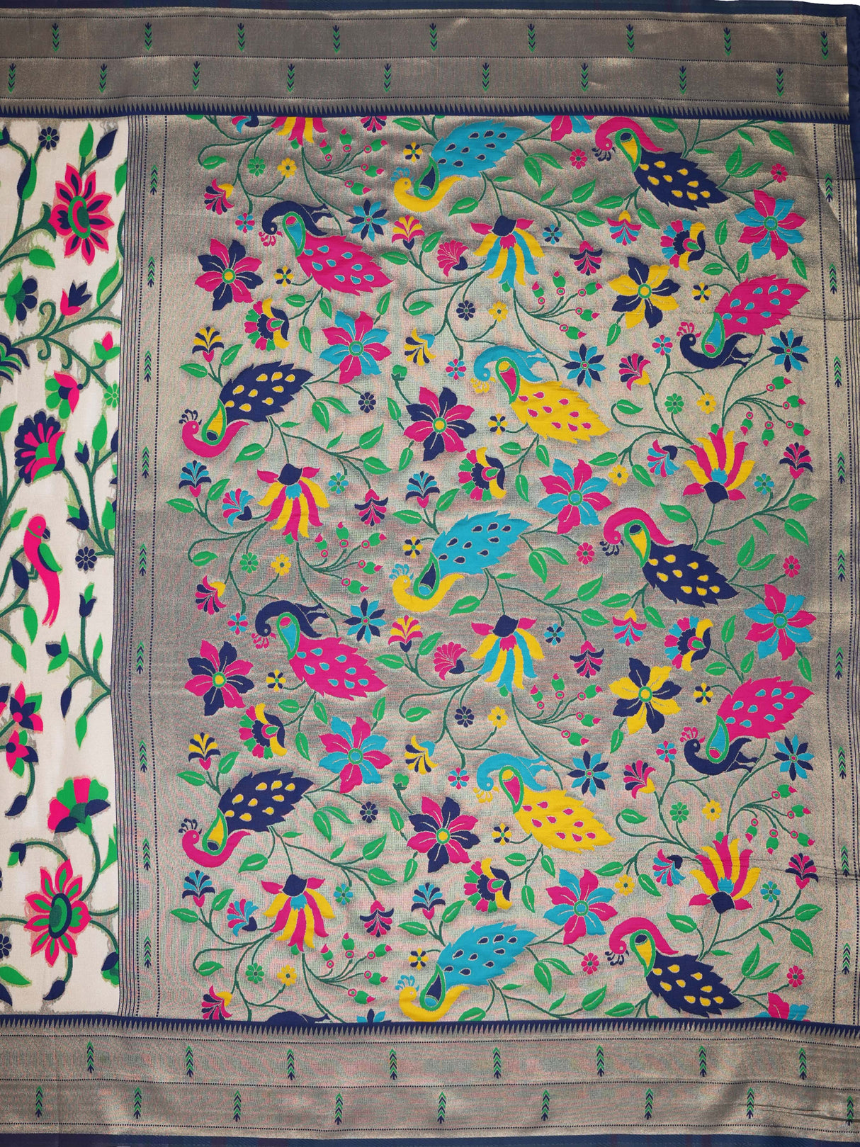 Mimosa Women's Woven Design Banarasi Style Art Silk Saree With Blouse Piece : SA00001950NVFREE