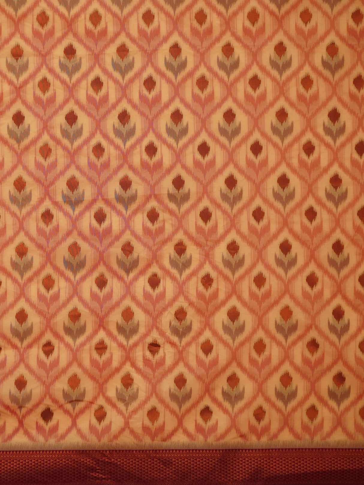 Mimosa Women's Woven Design Pochampally Style Art Silk Saree With Blouse Piece : SA00001953CKFREE