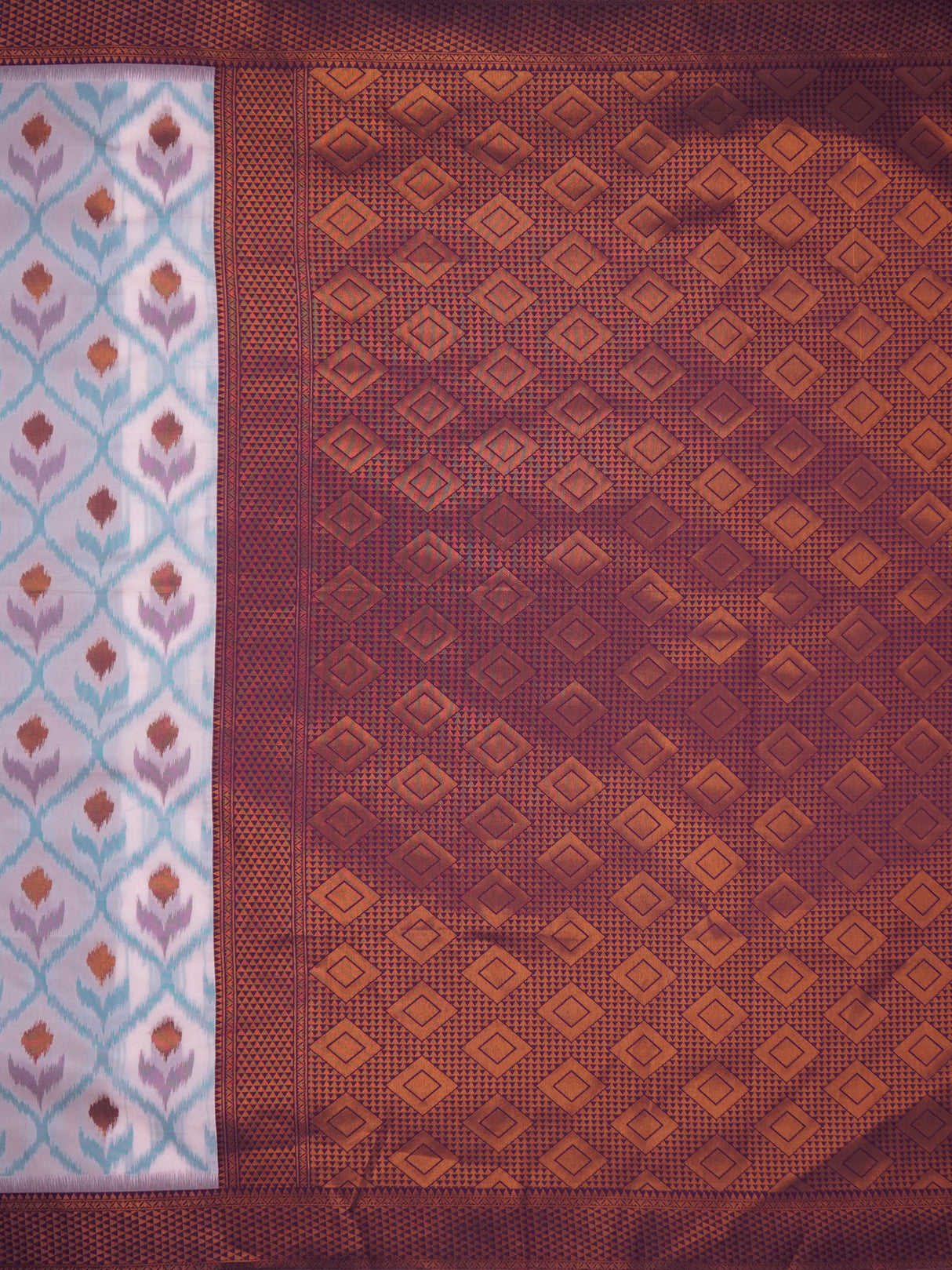 Mimosa Women's Woven Design Pochampally Style Art Silk Saree With Blouse Piece : SA00001953PNKFREE