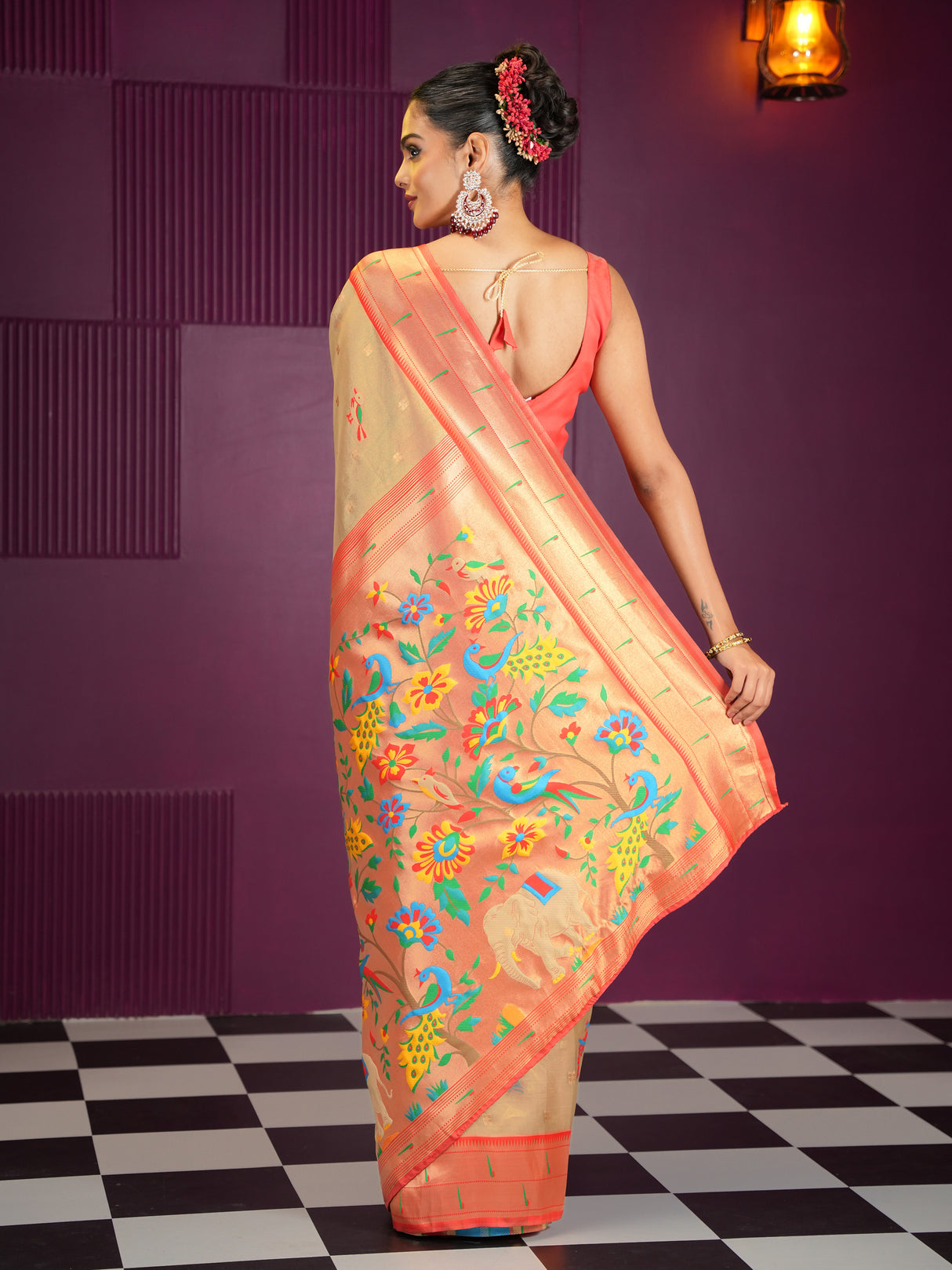 Mimosa Women's Woven Design Banarasi Style Art Silk Saree With Blouse Piece : SA00001954REDFREE