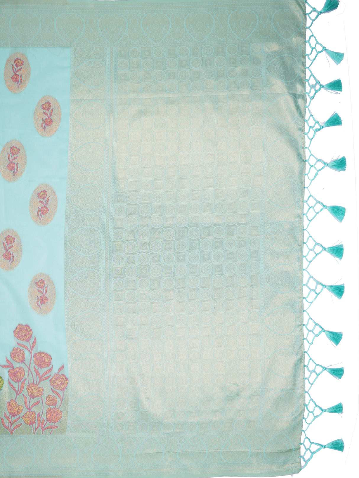 Mimosa Women's Woven Design Banarasi Style Art Silk Saree With Blouse Piece : SA00001990BLUFREE