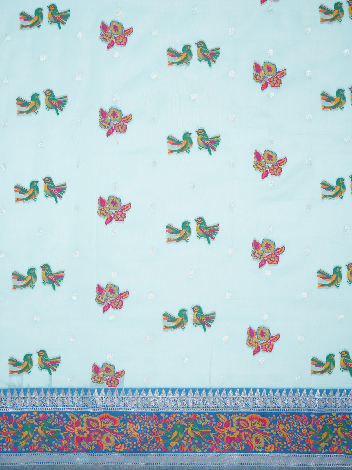 Mimosa Women's Woven Design Banarasi Style Art Silk Saree With Blouse Piece : SA00001992BLUFREE