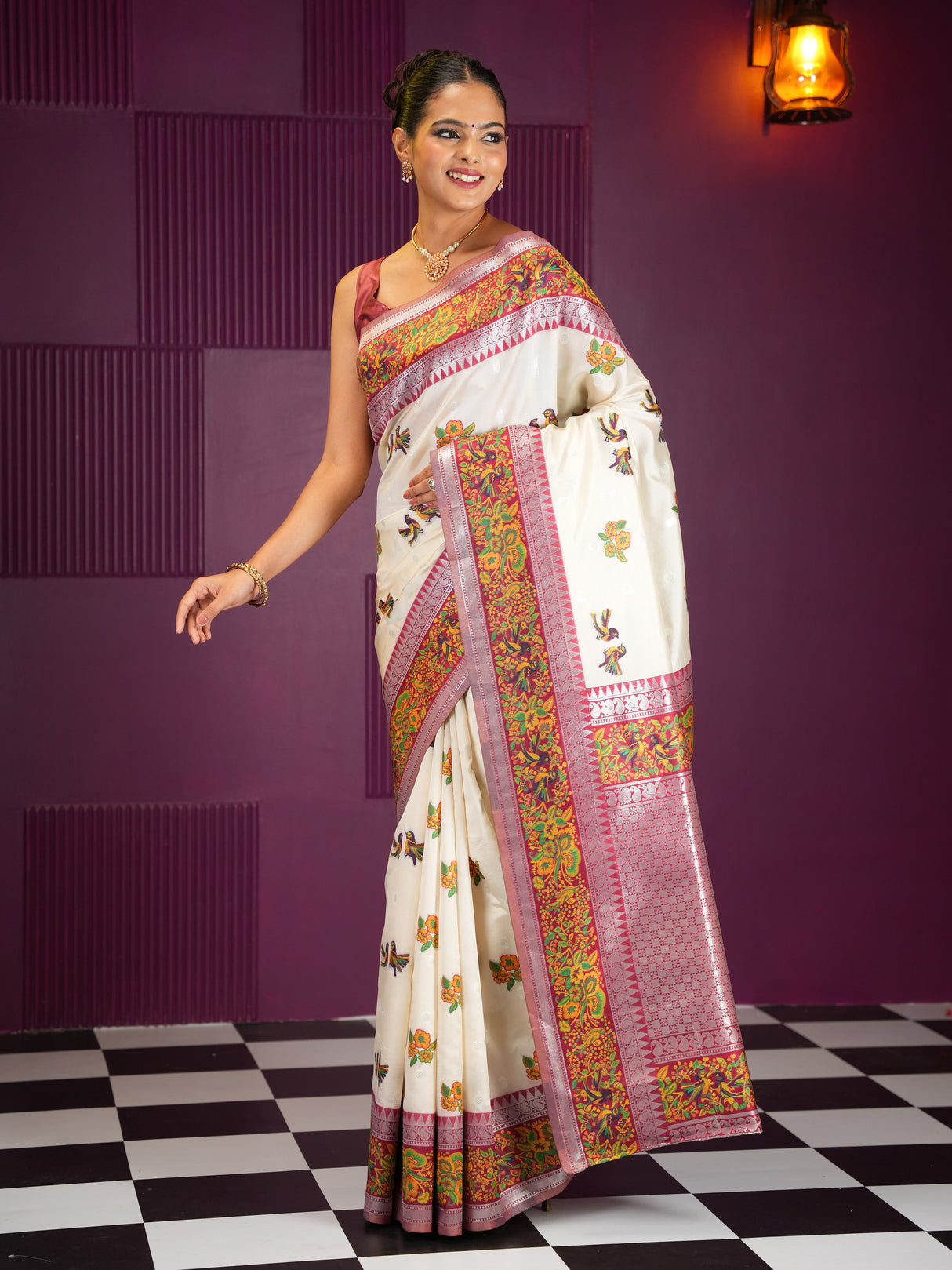 Mimosa Women's Woven Design Banarasi Style Art Silk Saree With Blouse Piece : SA00001992HWFREE