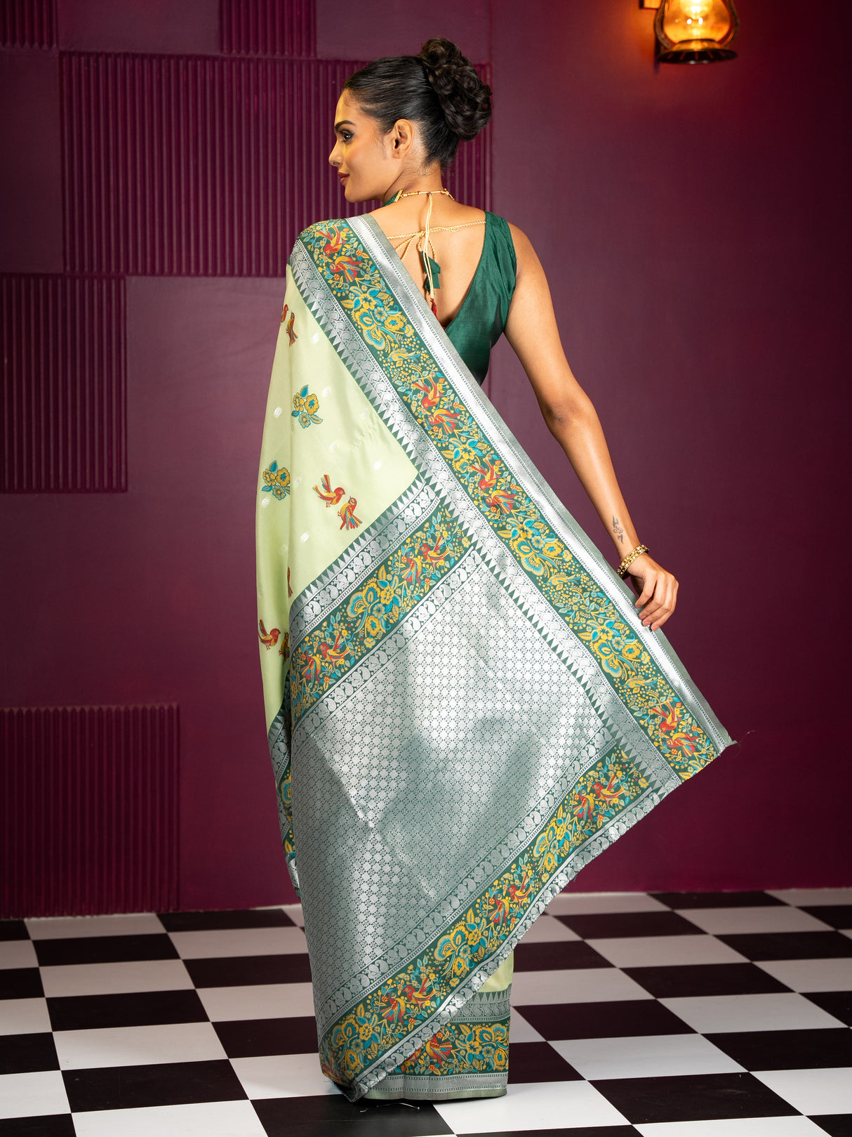 Mimosa Women's Woven Design Banarasi Style Art Silk Saree With Blouse Piece : SA00001992PSFREE