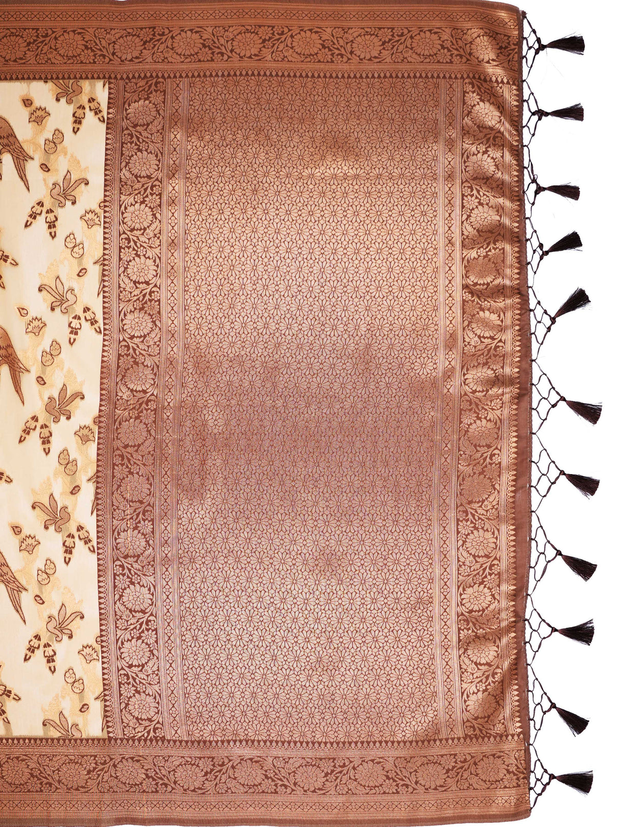 Mimosa Women's Woven Design Banarasi Style Art Silk Saree With Blouse Piece : SA00001999IVRFREE