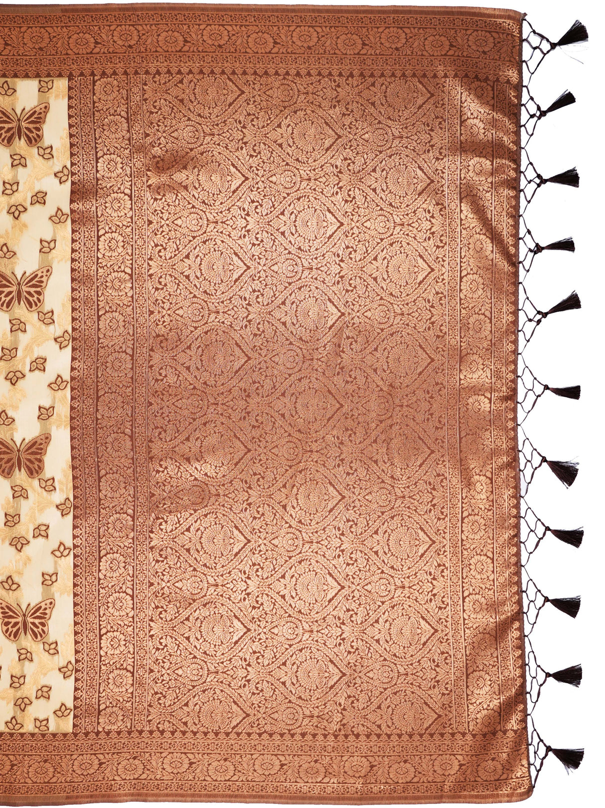 Mimosa Women's Woven Design Banarasi Style Art Silk Saree With Blouse Piece : SA00002000IVRFREE