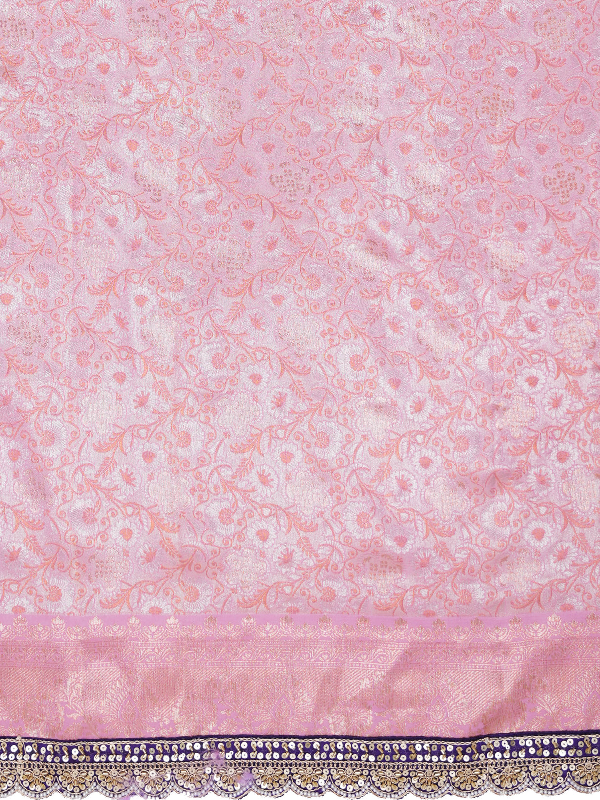 Mimosa Women's Woven Design Banarasi Style Art Silk Saree With Blouse Piece : SA00002002PNKFREE