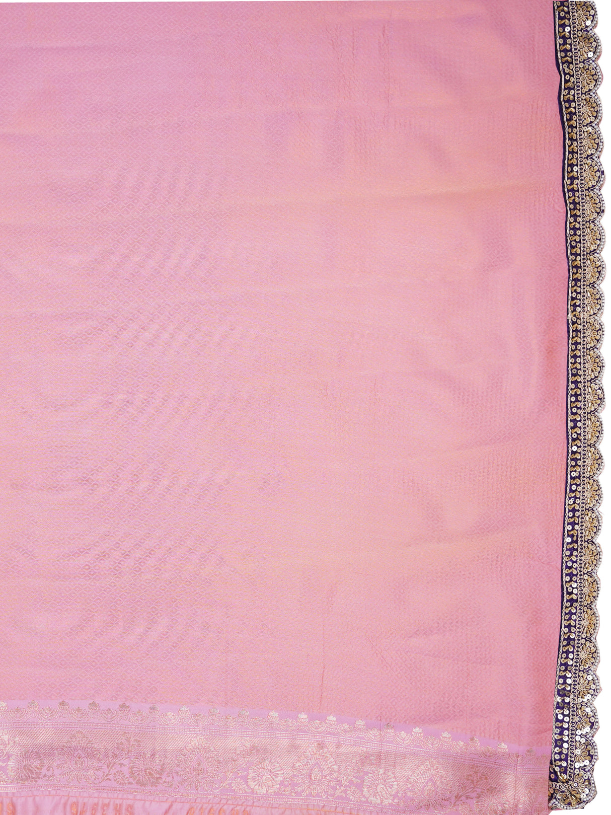 Mimosa Women's Woven Design Banarasi Style Art Silk Saree With Blouse Piece : SA00002002PNKFREE