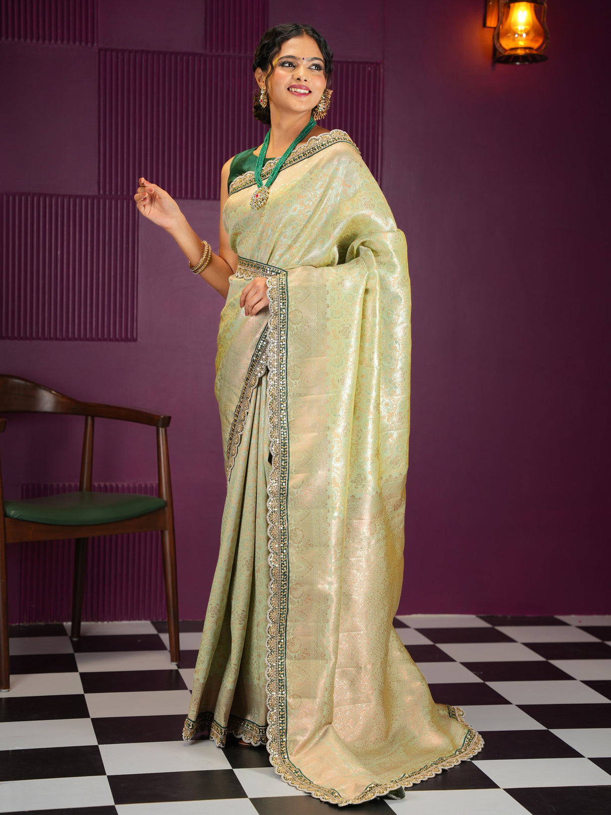 Mimosa Women's Woven Design Banarasi Style Art Silk Saree With Blouse Piece : SA00002002PSFREE