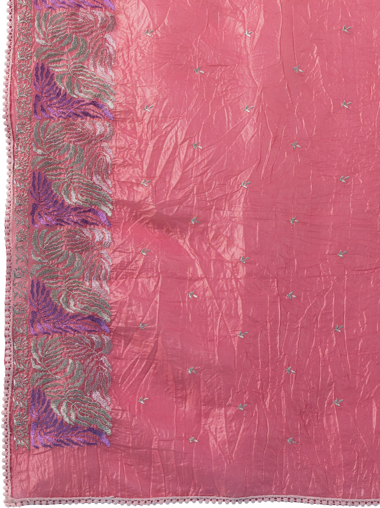 Mimosa Women's Woven Design Banarasi Style Tissue Crush Saree With Blouse Piece : SA00002008STFREE