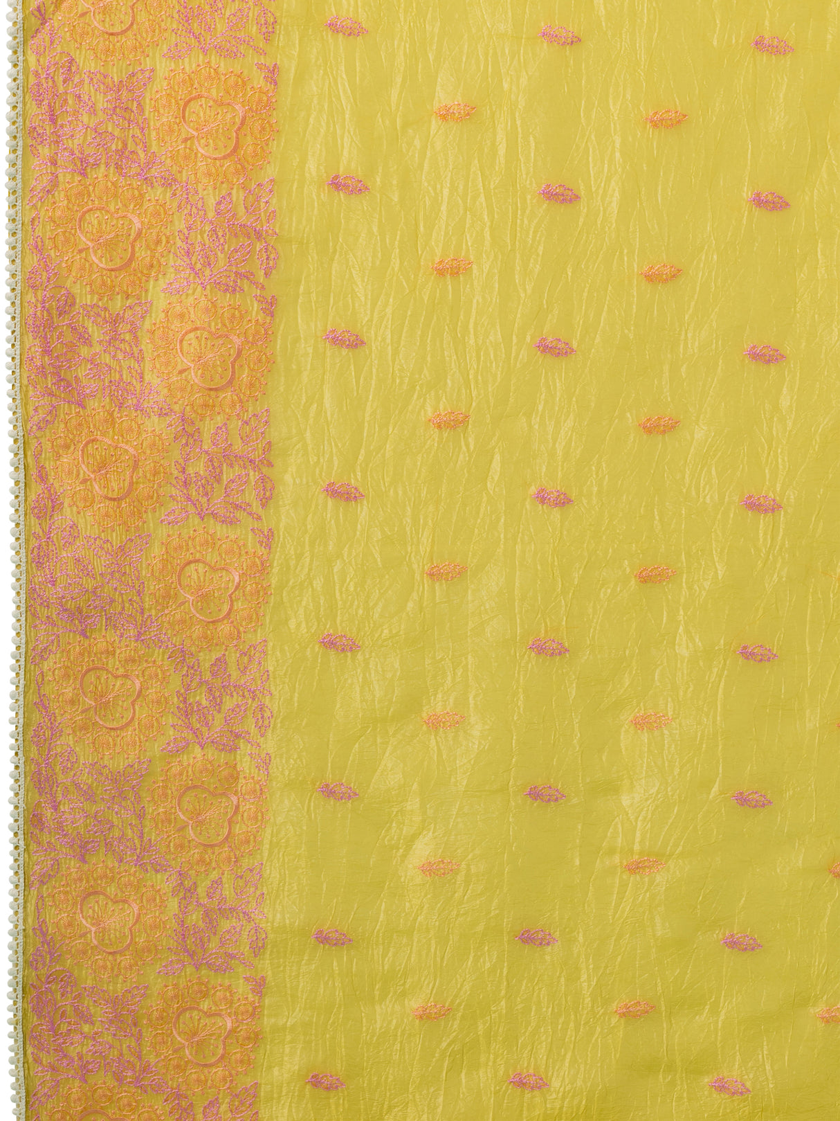 Mimosa Women's Woven Design Banarasi Style Tissue Crush Saree With Blouse Piece : SA00002010GDFREE