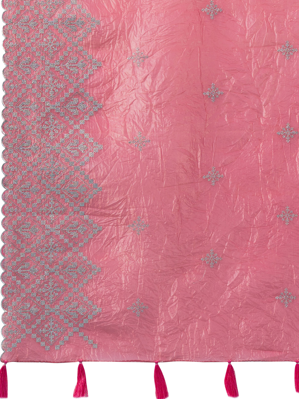 Mimosa Women's Woven Design Banarasi Style Tissue Crush Saree With Blouse Piece : SA00002015STFREE