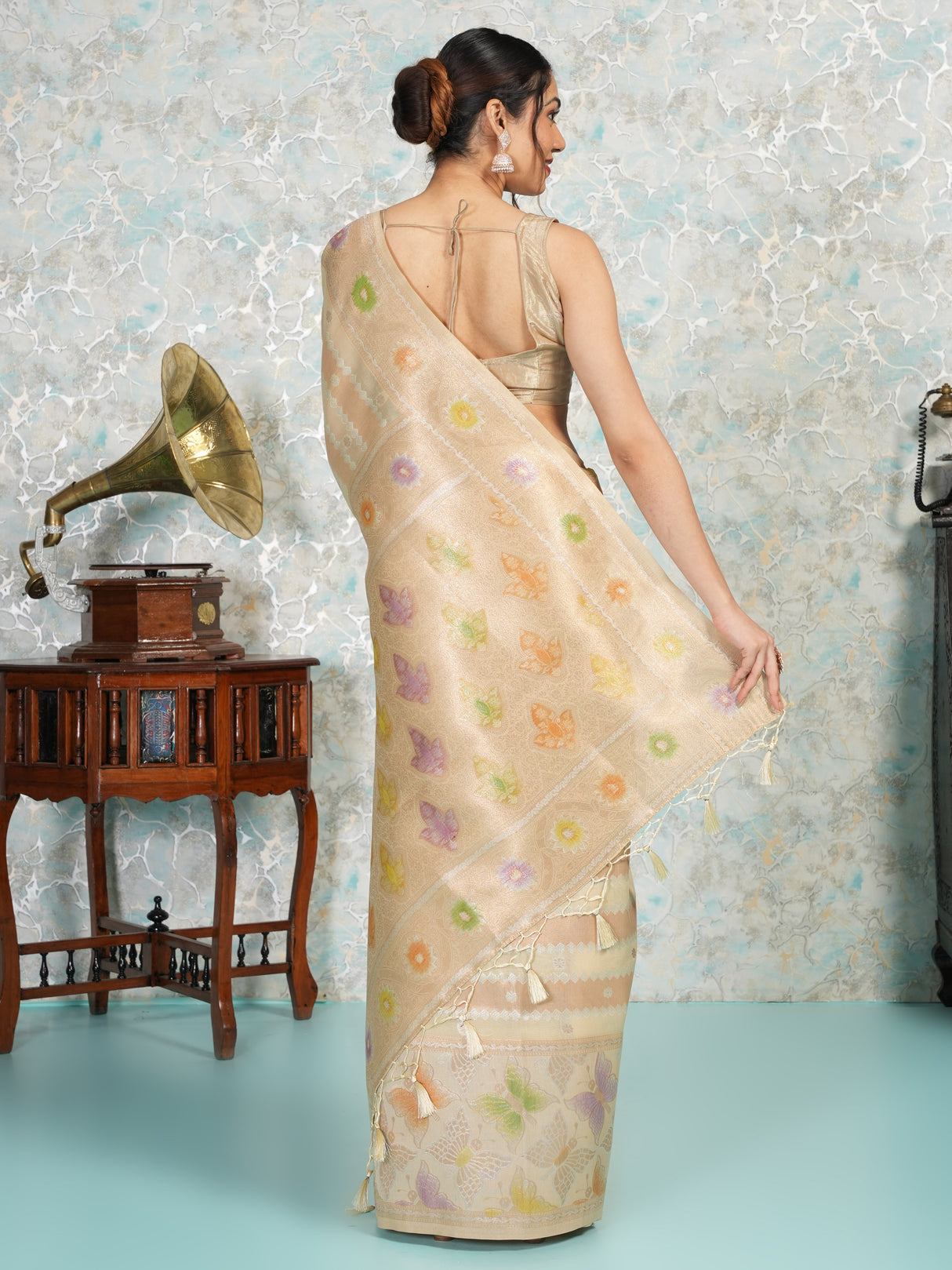 Mimosa Women's Woven Design Banarasi Style Art Silk Saree With Blouse Piece : SA00002065PSFREE