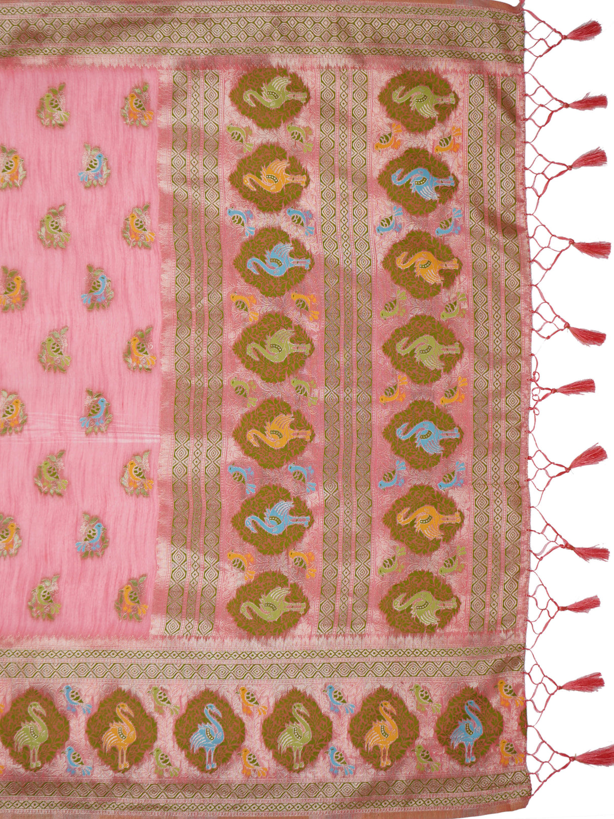 Mimosa Women's Woven Design Kanjivaram Style Art Silk Saree With Blouse Piece : SA00002067STFREE