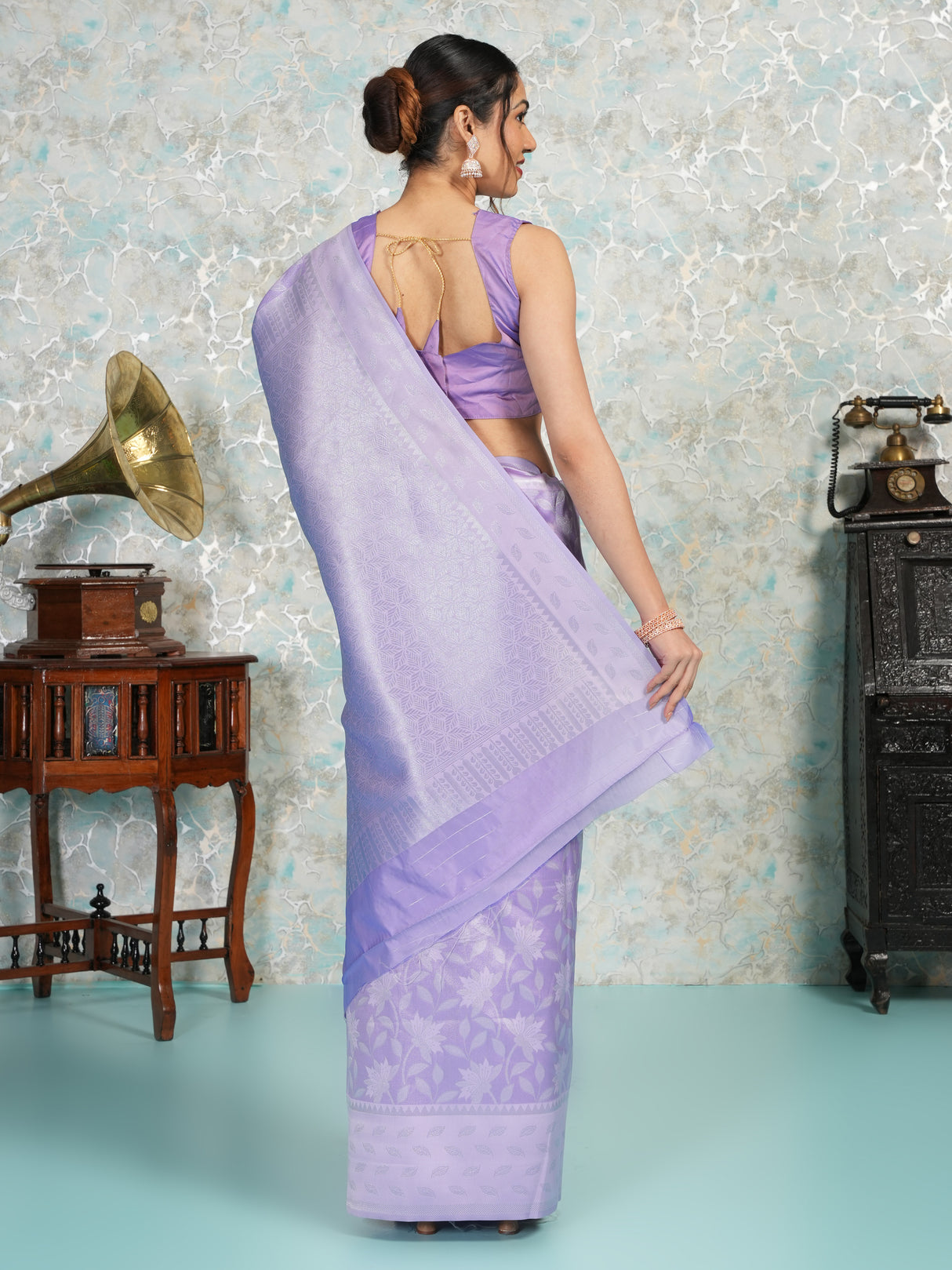 Mimosa Women's Woven Design Kanjivaram Style Art Silk Saree With Blouse Piece : SA00002113VLFREE